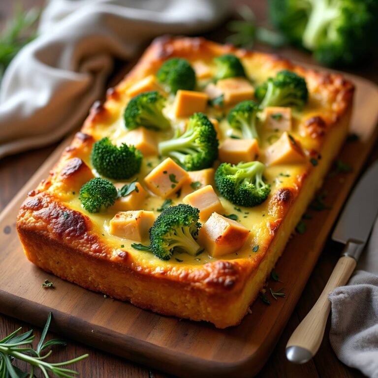 Hühner-Romanesco-Blechkuchen Rezept
