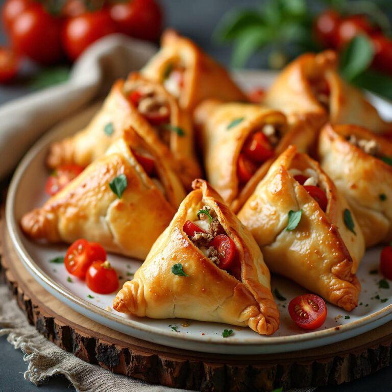 Hühner-Tomaten-Ecken Rezept