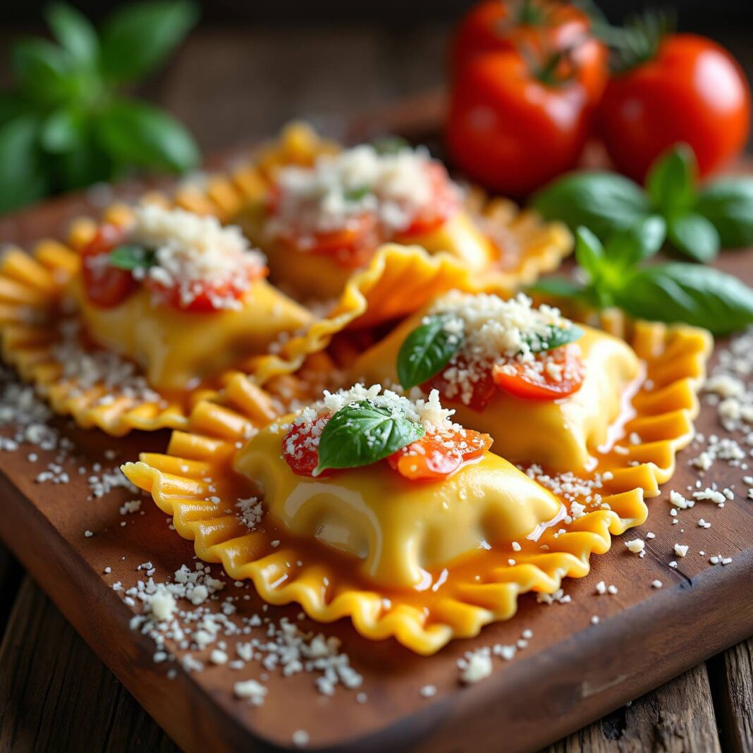 Hühner-Tomaten-Ravioli Rezept Hühner-Tomaten-Ravioli Rezept