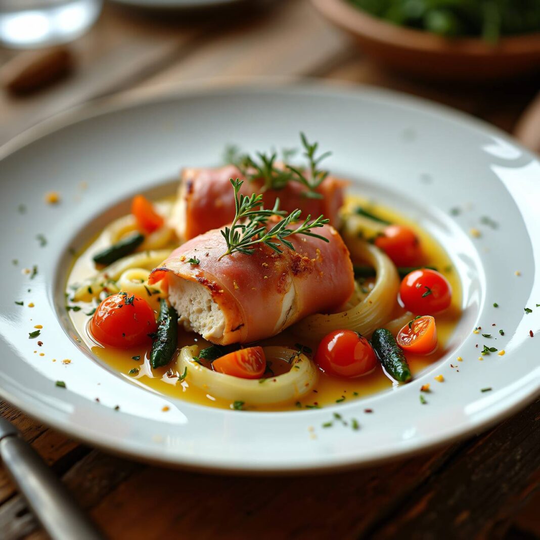 Hühnerbrust auf Safran-Gemüse Rezept Hühnerbrust auf Safran-Gemüse Rezept