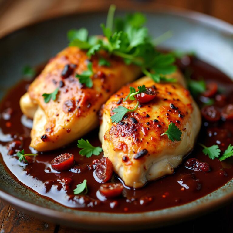 Hühnerbrust in pikanter Schokoladensauce Rezept