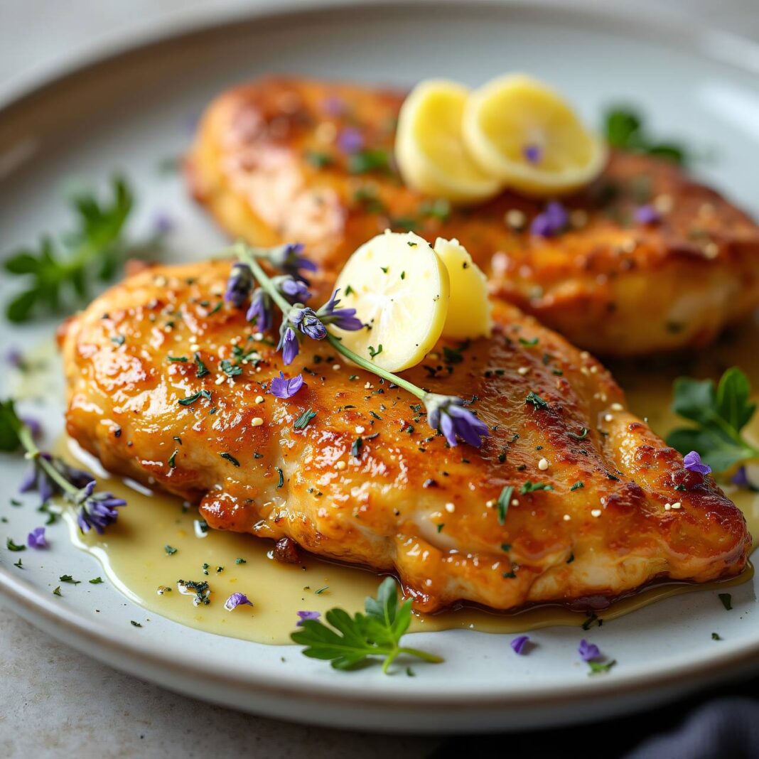 Hühnerbrust mit Lavendelbutter Rezept Hühnerbrust mit Lavendelbutter Rezept