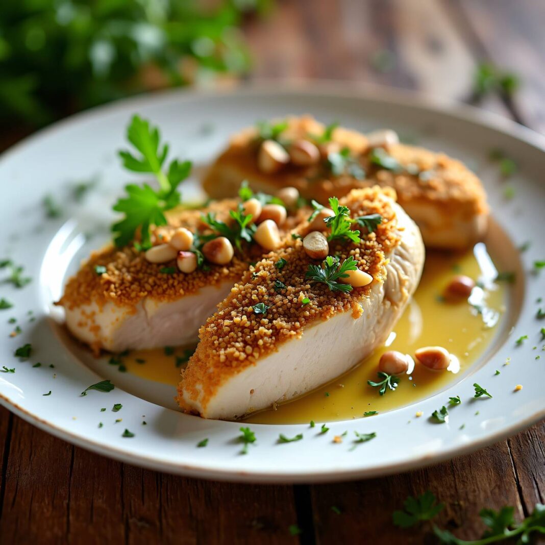 Hühnerbrust mit Nusskruste Rezept Hühnerbrust mit Nusskruste Rezept