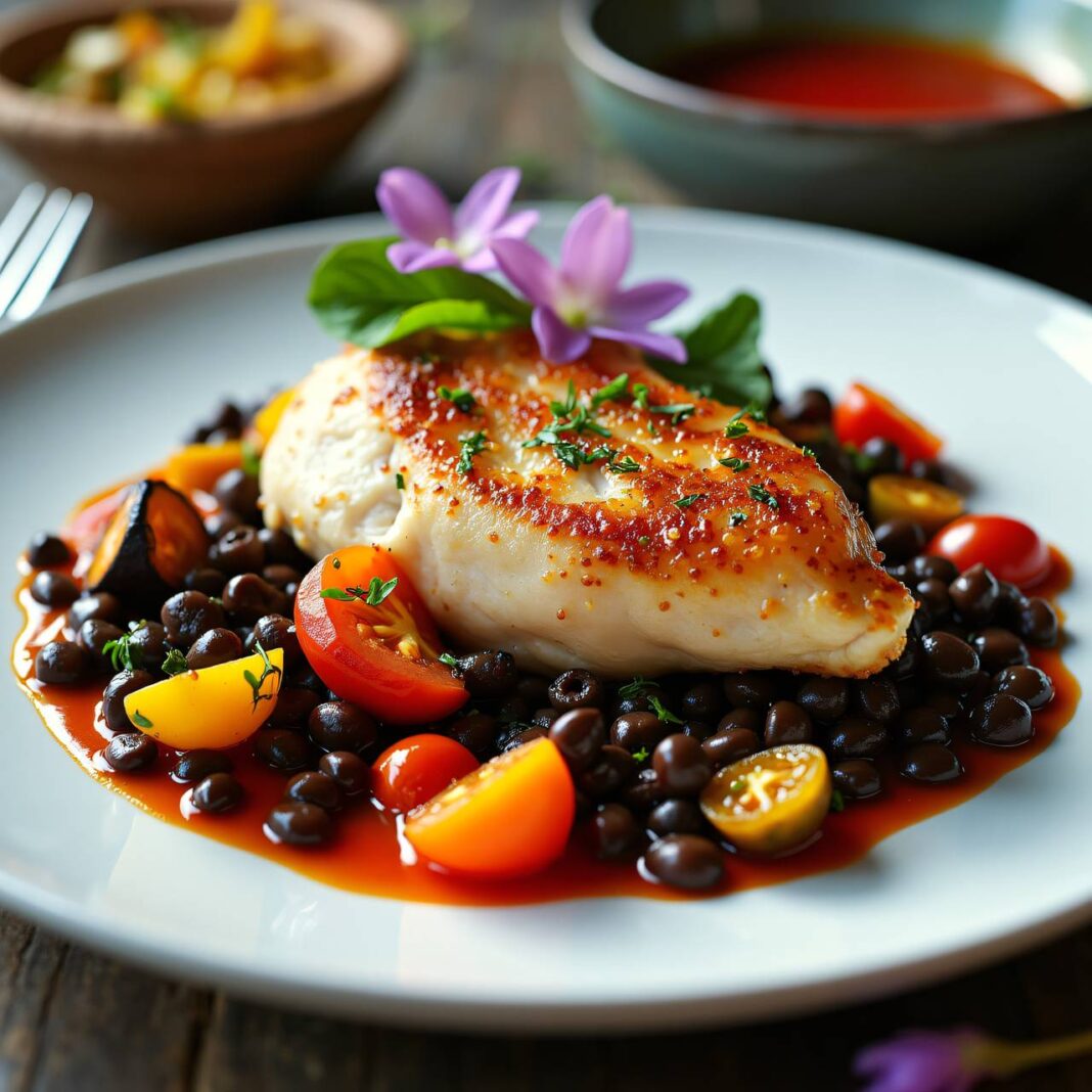 Hühnerbrust mit Ratatouille und Linsen Rezept Hühnerbrust mit Ratatouille und Linsen Rezept