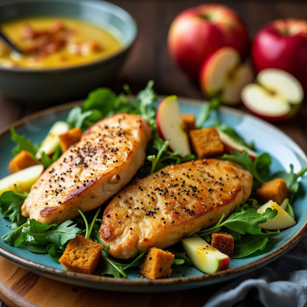 Hühnerbrust mit Rucola-Salat Rezept Hühnerbrust mit Rucola-Salat Rezept