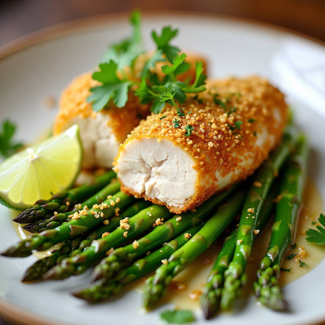 Hühnerfilet auf Limetten-Spargeln Rezept Hühnerfilet auf Limetten-Spargeln Rezept