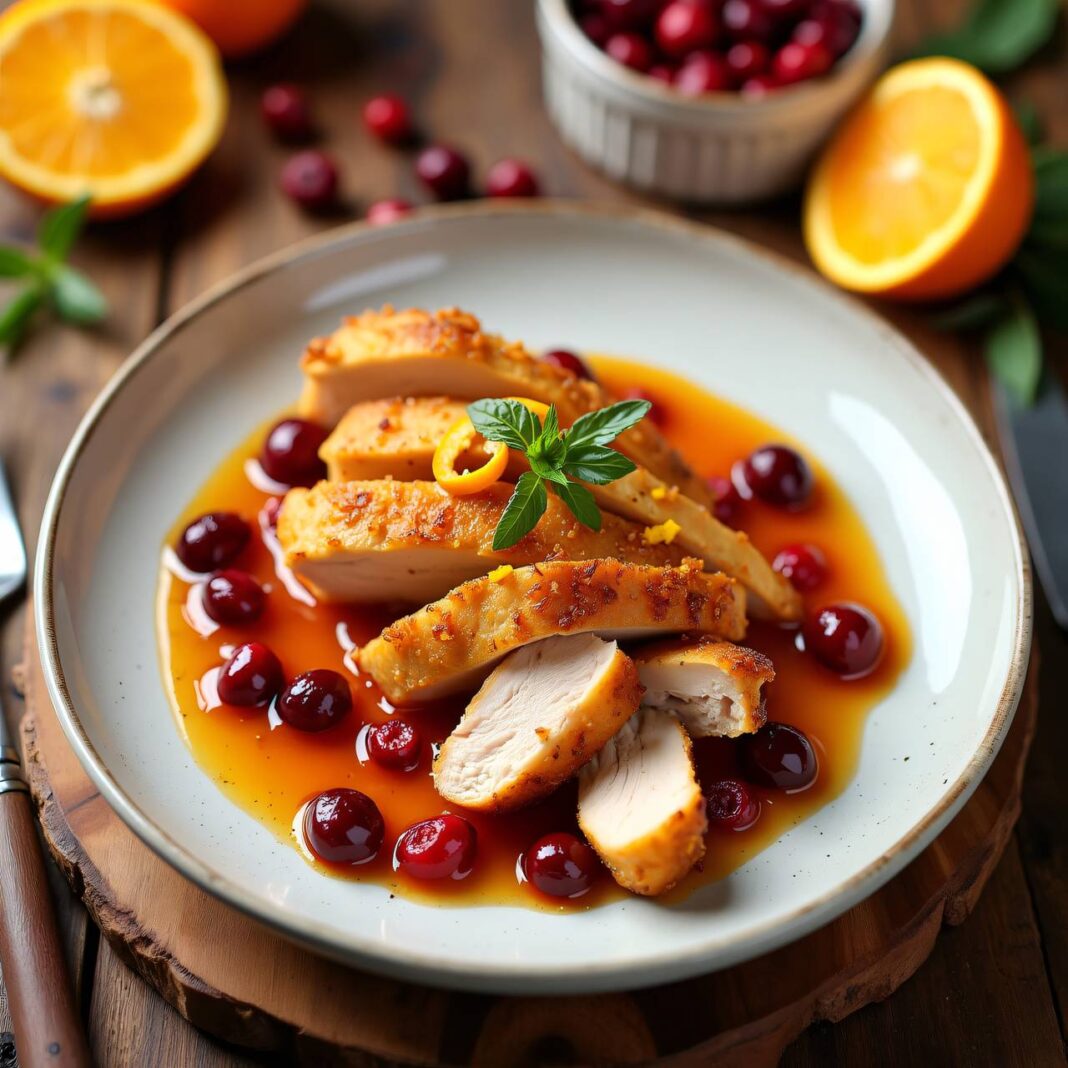 Hühnergeschnetzeltes an Preiselbeer-Orangen-Sauce Rezept Hühnergeschnetzeltes an Preiselbeer-Orangen-Sauce Rezept