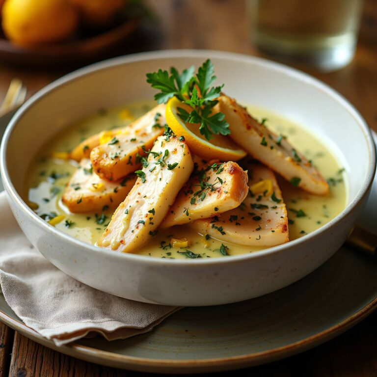 Hühnergeschnetzeltes in Zitronen-Crème-fraîche Rezept
