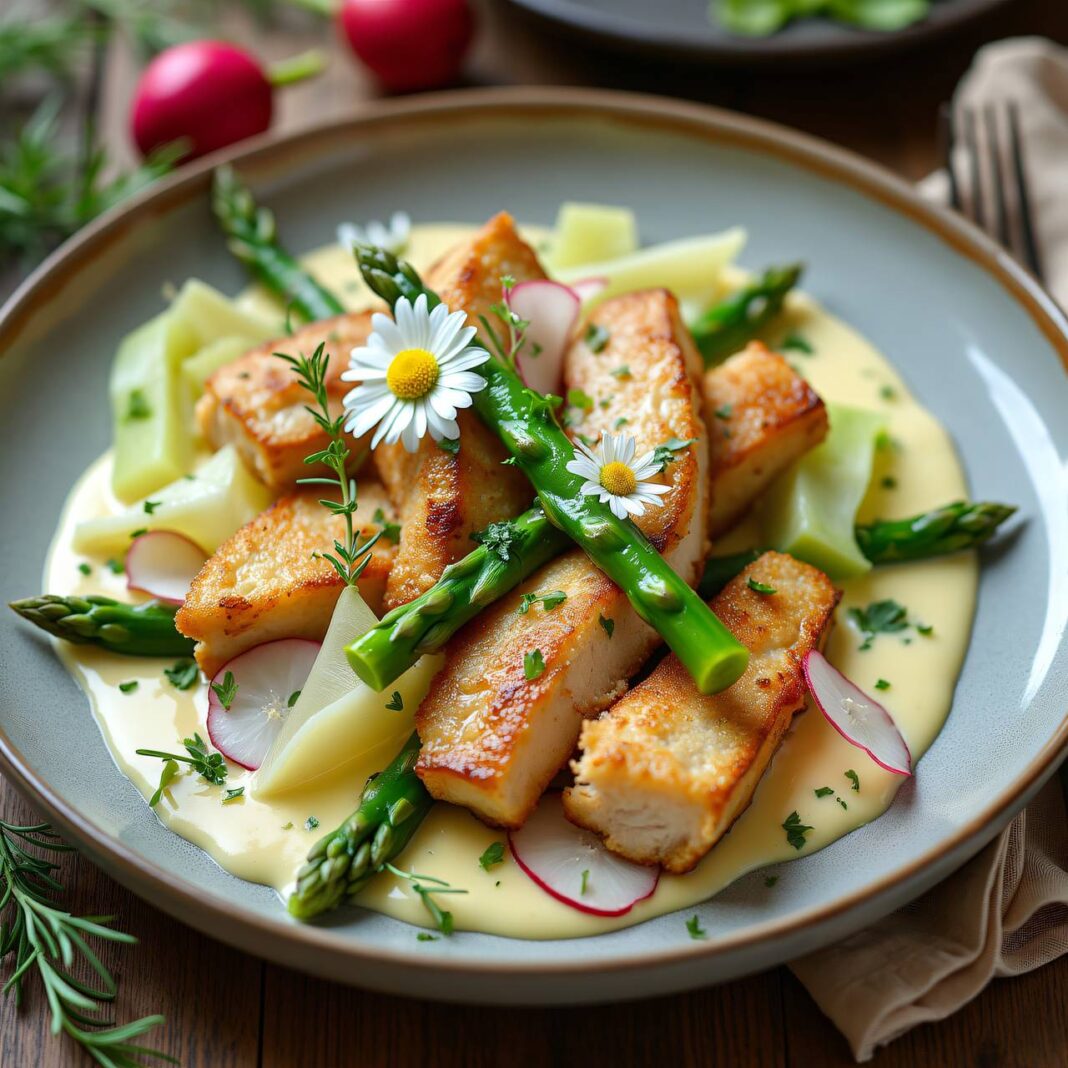 Hühnergeschnetzeltes mit Kohlrabi-Spargel-Sauce Rezept Hühnergeschnetzeltes mit Kohlrabi-Spargel-Sauce Rezept