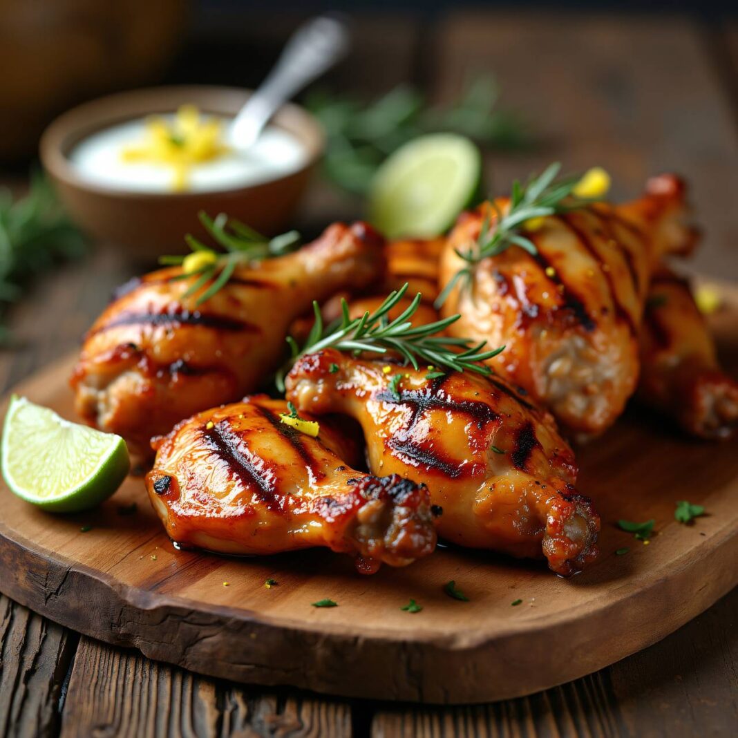 Hühnerschenkel vom Grill Rezept Hühnerschenkel vom Grill Rezept