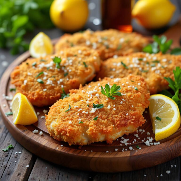 Hühnerschnitzel in Käsekruste Rezept