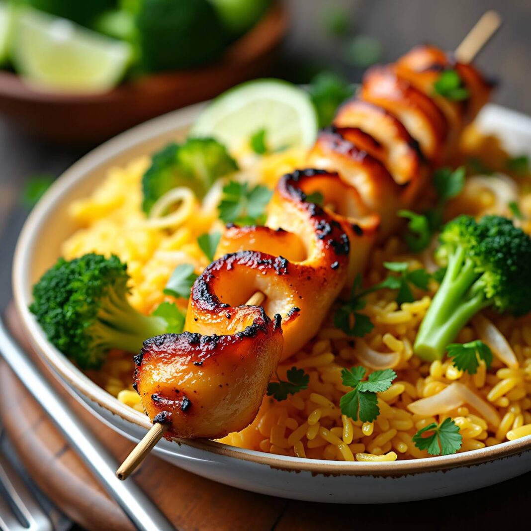 Hühnerspiralen auf Reissalat Rezept Hühnerspiralen auf Reissalat Rezept