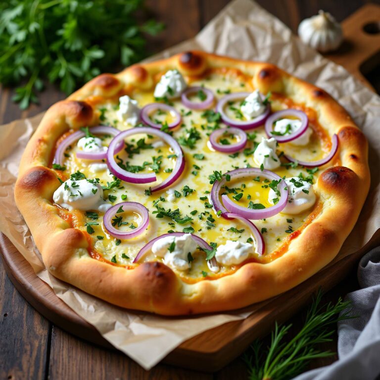 Hüttenkäse-Pizza Rezept