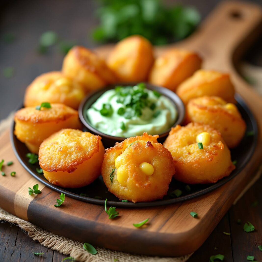 Hushpuppies mit Kräuterquark Rezept Hushpuppies mit Kräuterquark Rezept