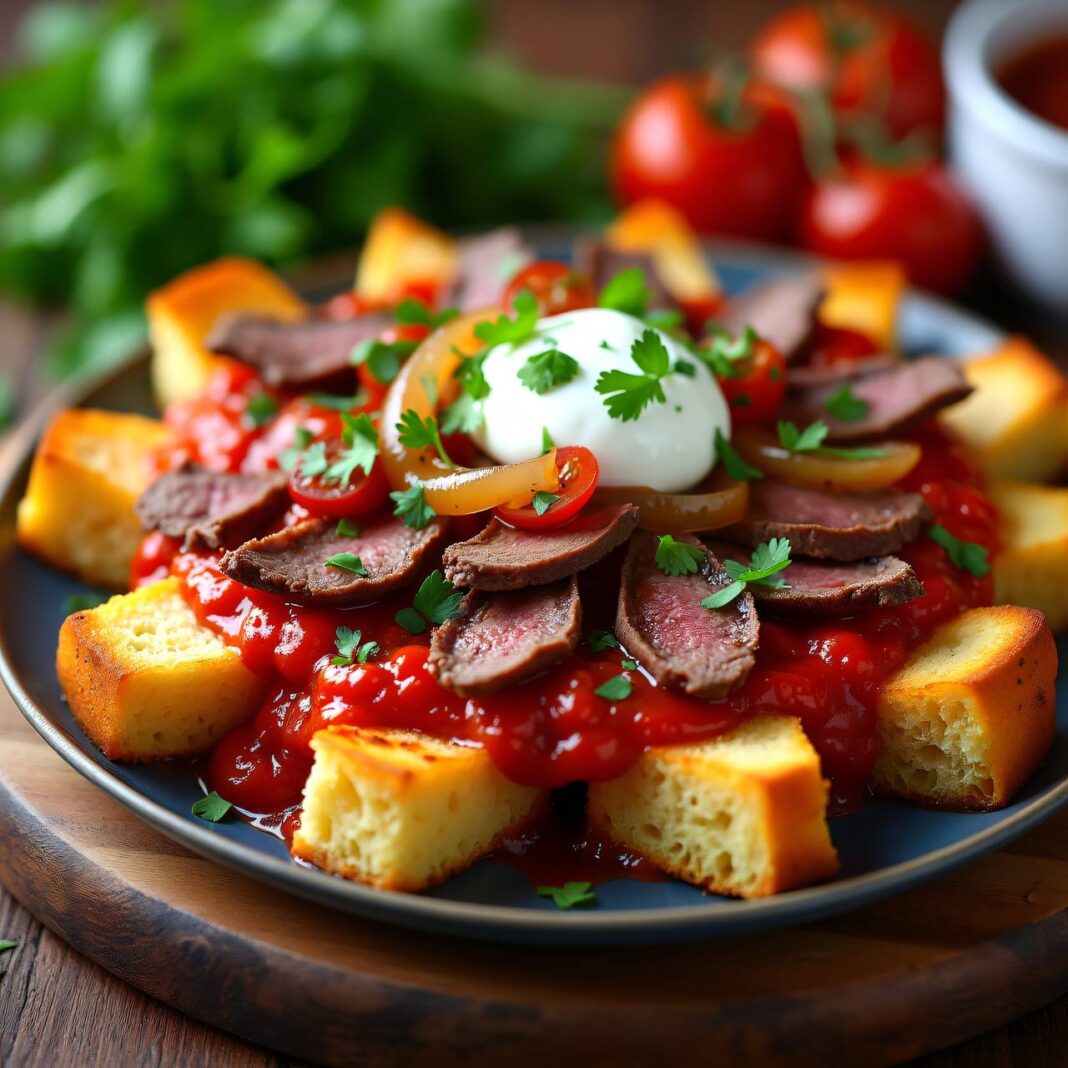 Iskender mit altbackenem Brot (No Food Waste) Rezept Iskender mit altbackenem Brot (No Food Waste) Rezept