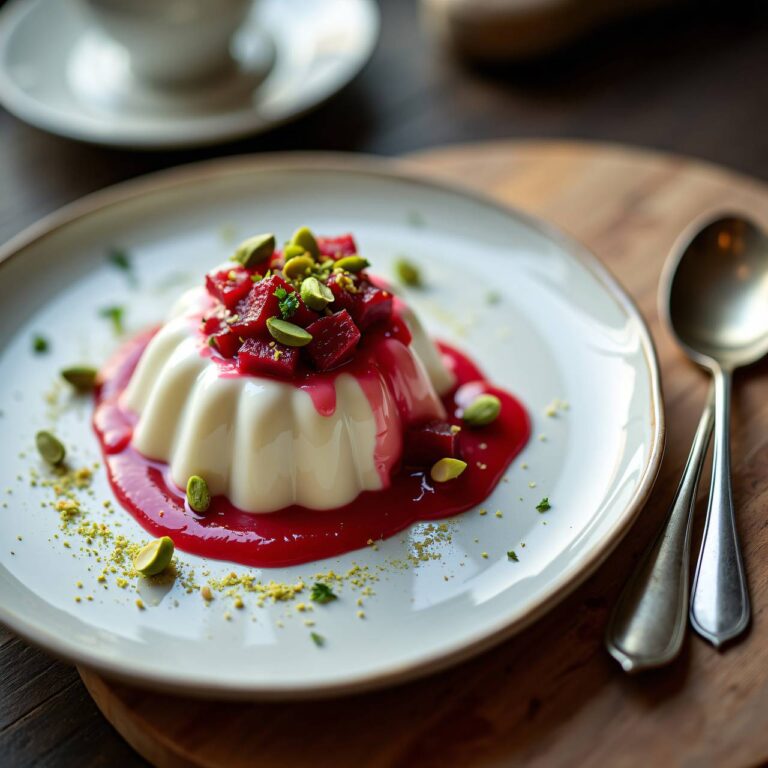 Joghurt-Bavarois mit Rhabarberkompott Rezept