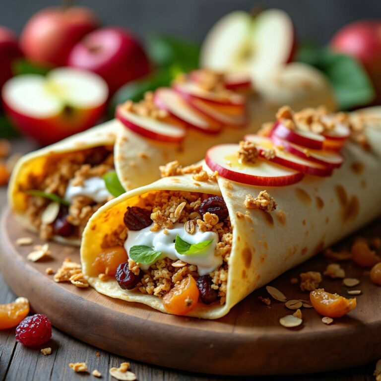 Joghurt-Frühstücks-Wraps mit Rawnola Rezept