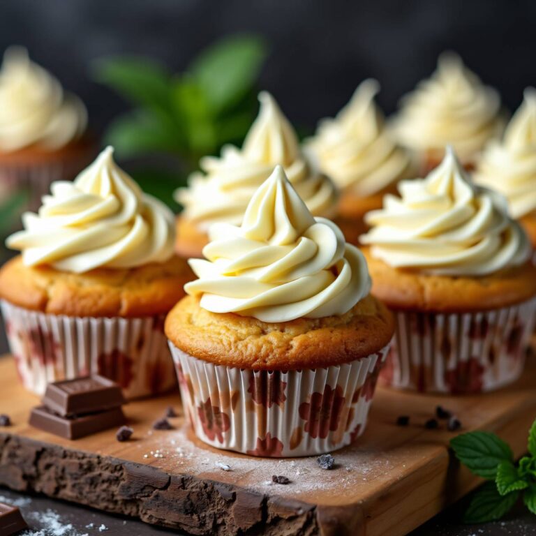 Joghurt-Muffins mit weißer Schokoladenmousse Rezept