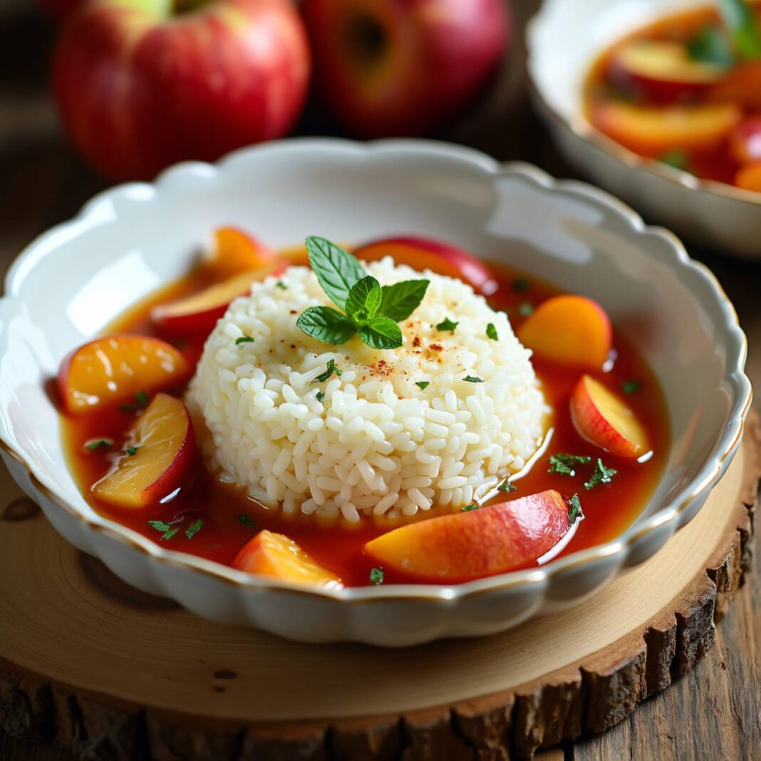 Joghurt-Reis mit Apfel-Kompott Rezept Joghurt-Reis mit Apfel-Kompott Rezept