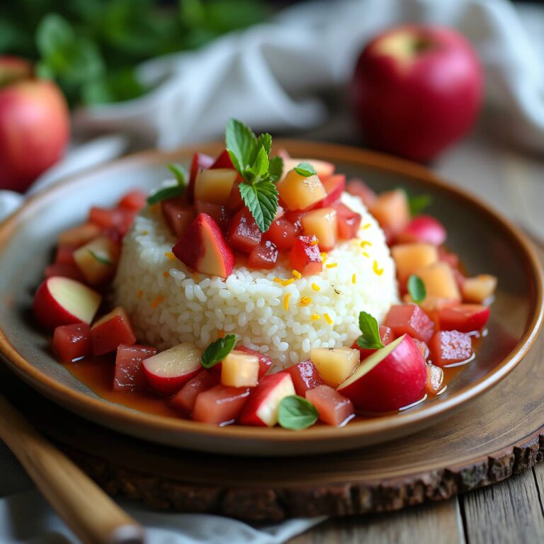 Joghurt-Reis mit Apfel-Rhabarber-Kompott Rezept