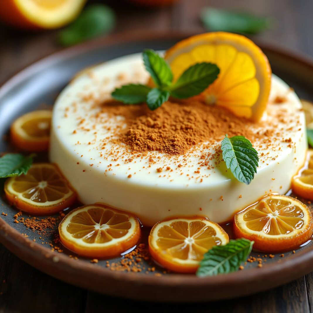 Joghurtköpfli mit Sandelholz und glasierten Zitronen Rezept Joghurtköpfli mit Sandelholz und glasierten Zitronen Rezept