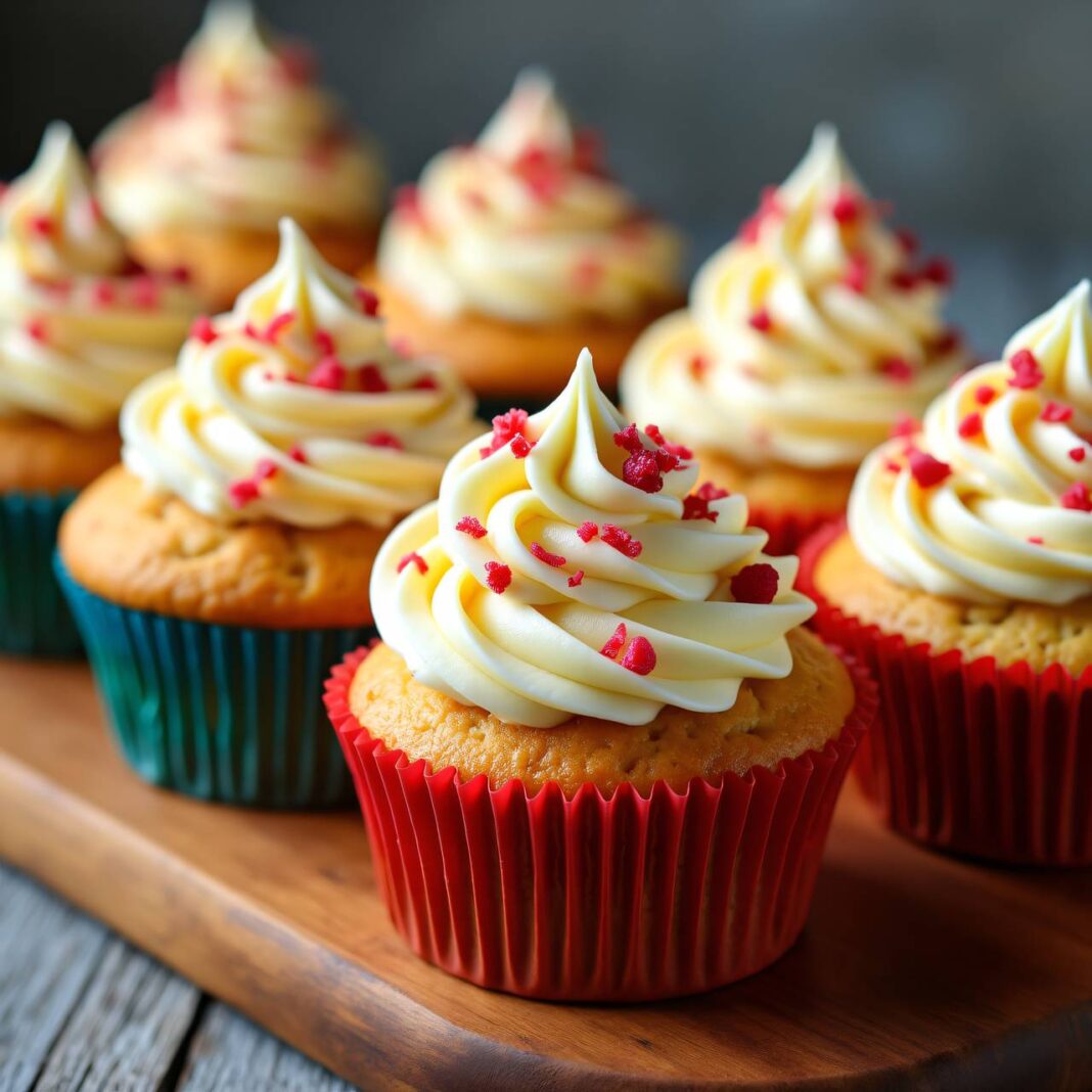 Johannisbeer-Muffins mit Frischkäse-Frosting Rezept Johannisbeer-Muffins mit Frischkäse-Frosting Rezept