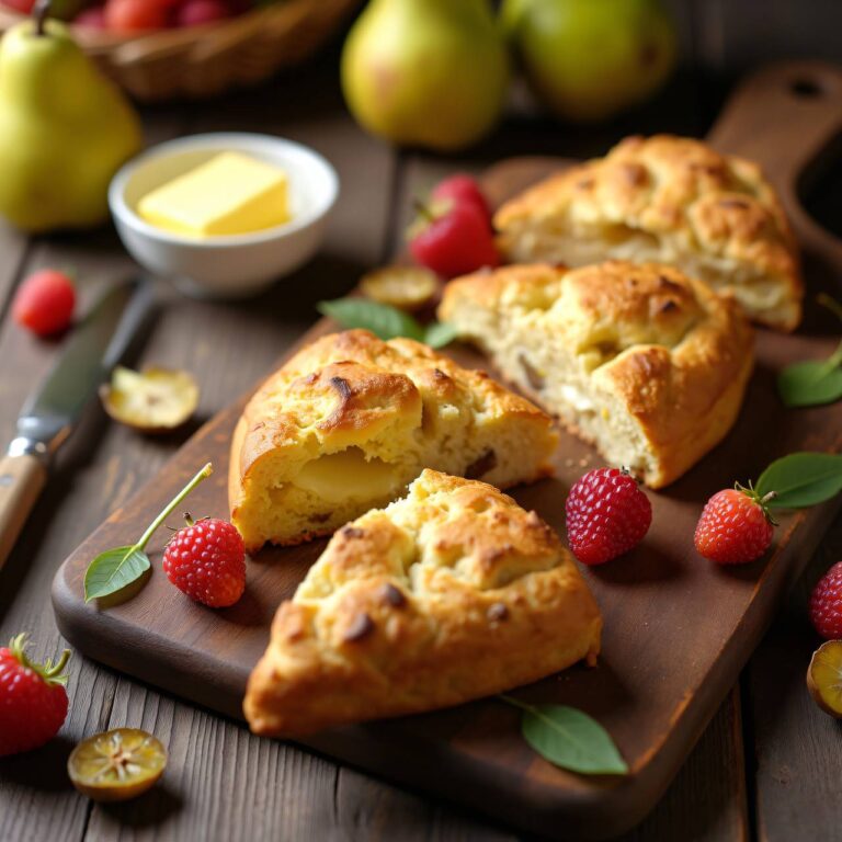 Käse-Birnen-Scones Rezept