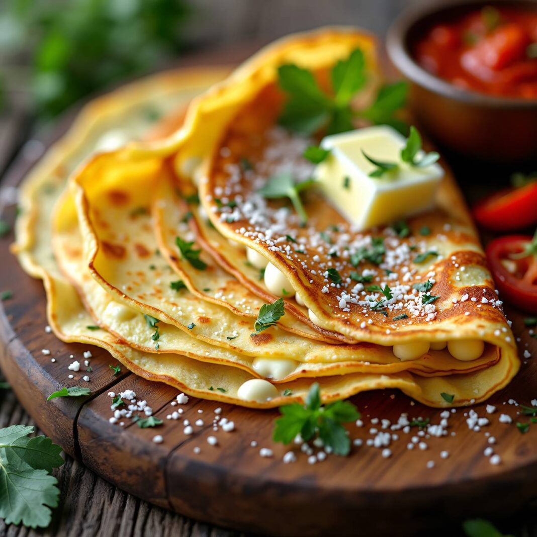 Käse-Crêpes mit Tomatensauce Rezept Käse-Crêpes mit Tomatensauce Rezept