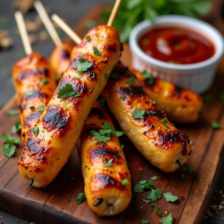 Käse-Grillwurst mit Barbecue-Sauce Rezept