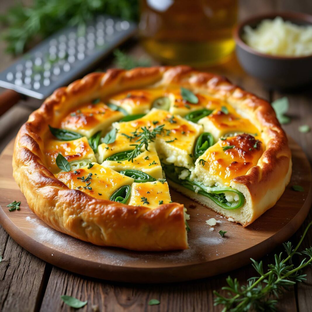 Käse-Lauch-Blechkuchen Rezept Käse-Lauch-Blechkuchen Rezept