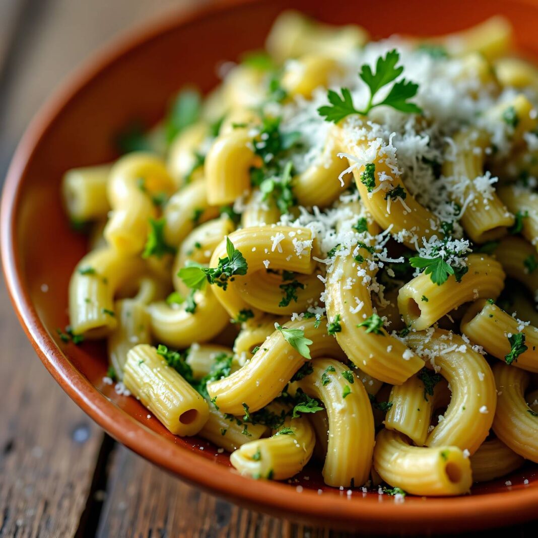 Käse-Makkaroni mit Pesto aus Nüssen Rezept Käse-Makkaroni mit Pesto aus Nüssen Rezept