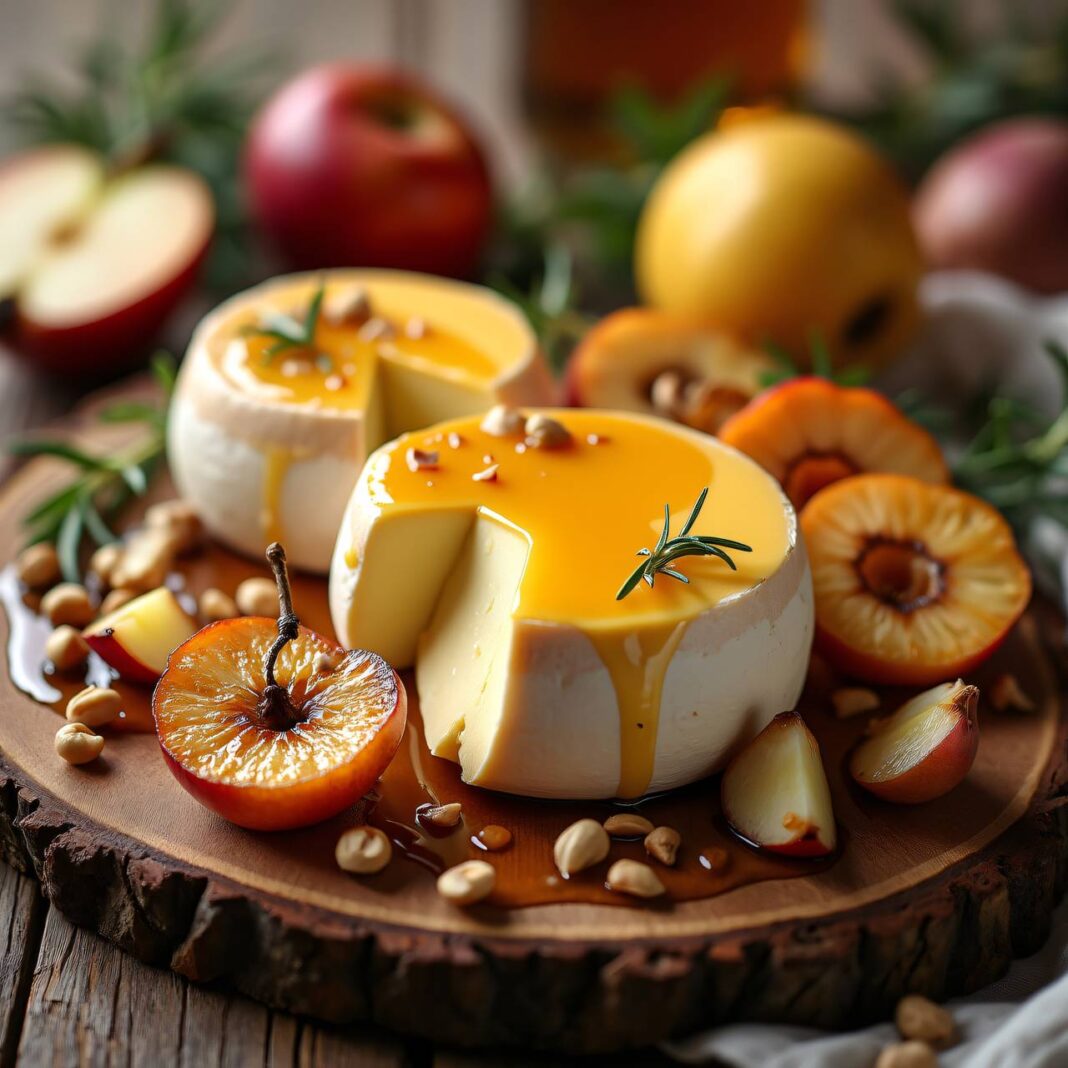 Käse mit Bratobst und Waldhonig Rezept Käse mit Bratobst und Waldhonig Rezept