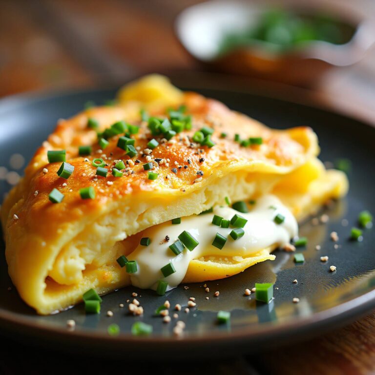 Käse-Omelette soufflée Rezept
