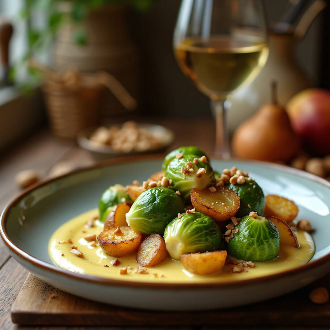 Käse-Sauce zu Rosenkohl und Pellkartoffeln Rezept Käse-Sauce zu Rosenkohl und Pellkartoffeln Rezept