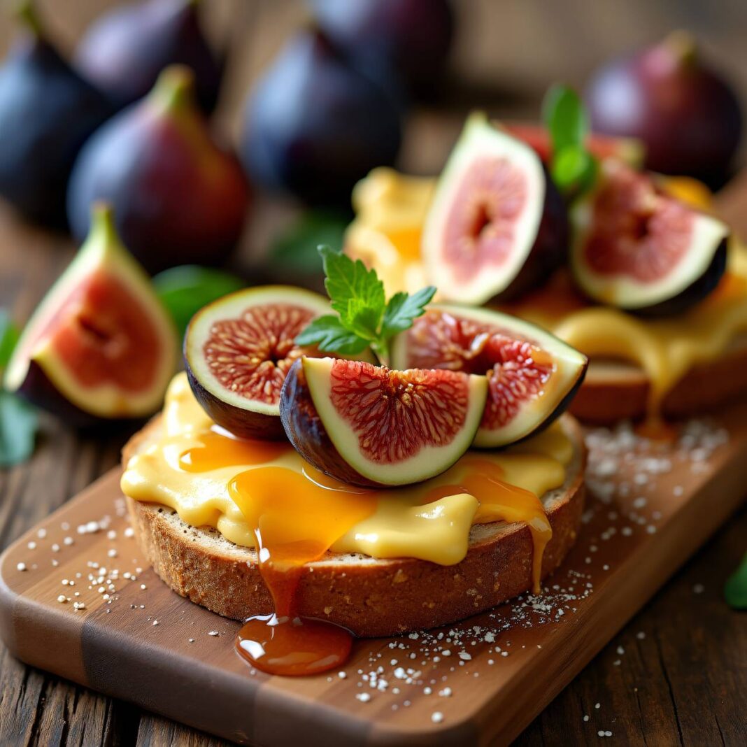 Käse-Schnitten mit Feigen Rezept Käse-Schnitten mit Feigen Rezept