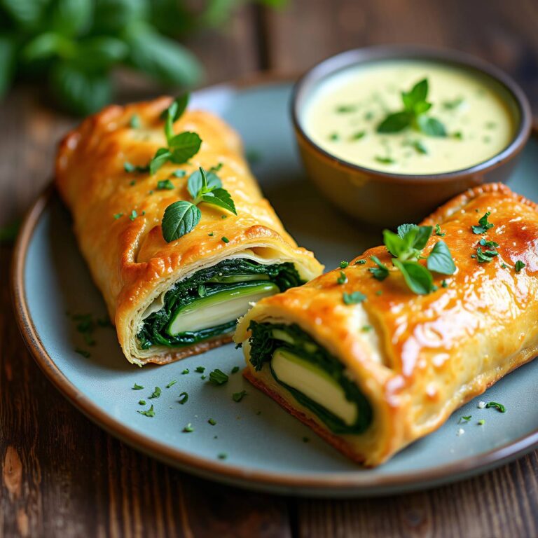 Käse-Strudel an Meerrettich-Sabayon Rezept