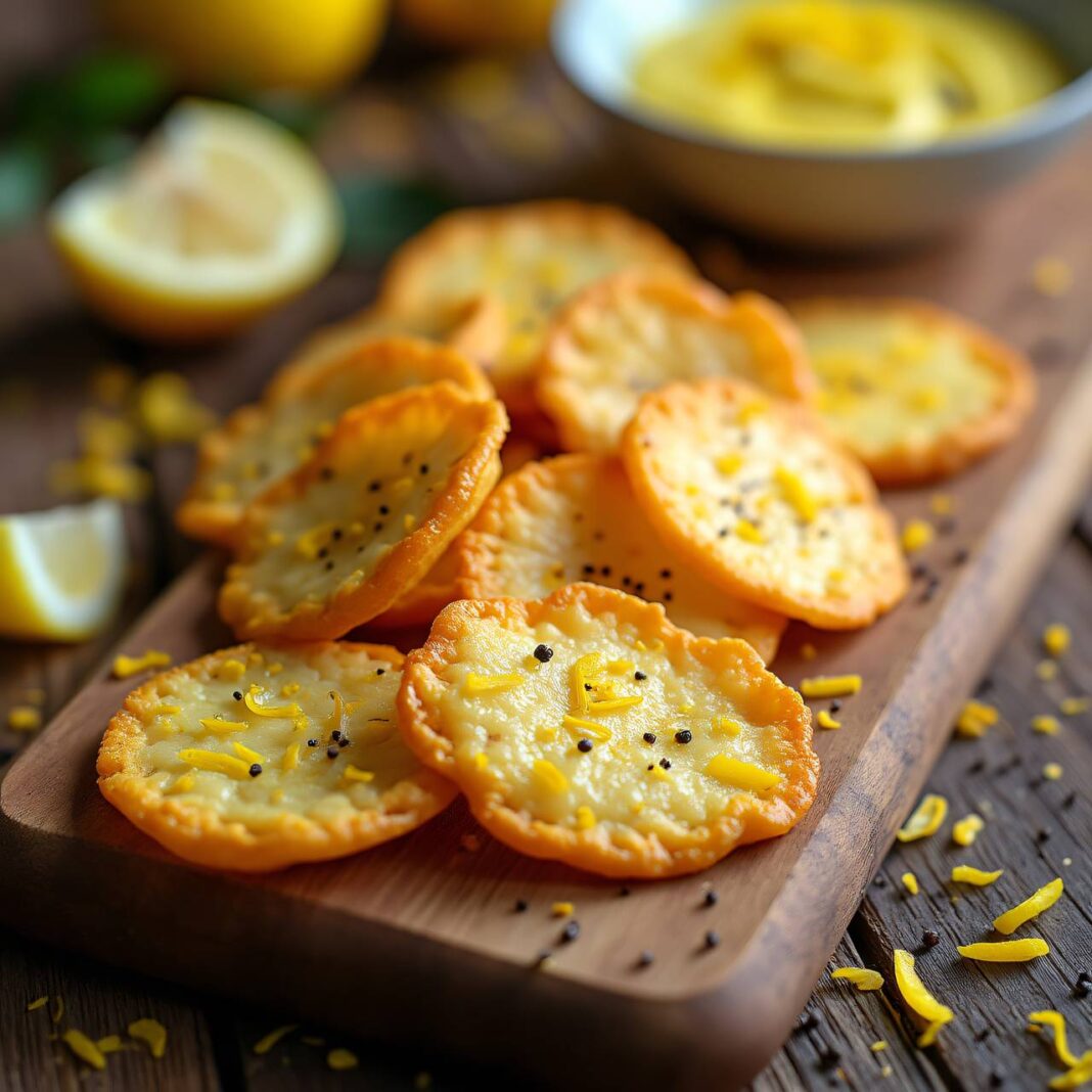 Käse-Zitronencrisps Rezept Käse-Zitronencrisps Rezept