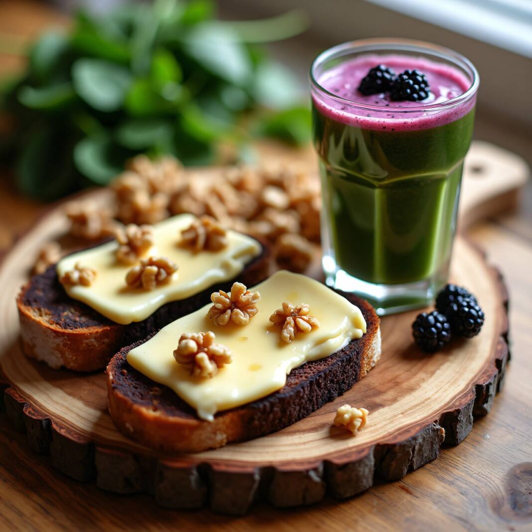 Käsebrote mit Smoothie (Low Carb) Rezept Käsebrote mit Smoothie (Low Carb) Rezept