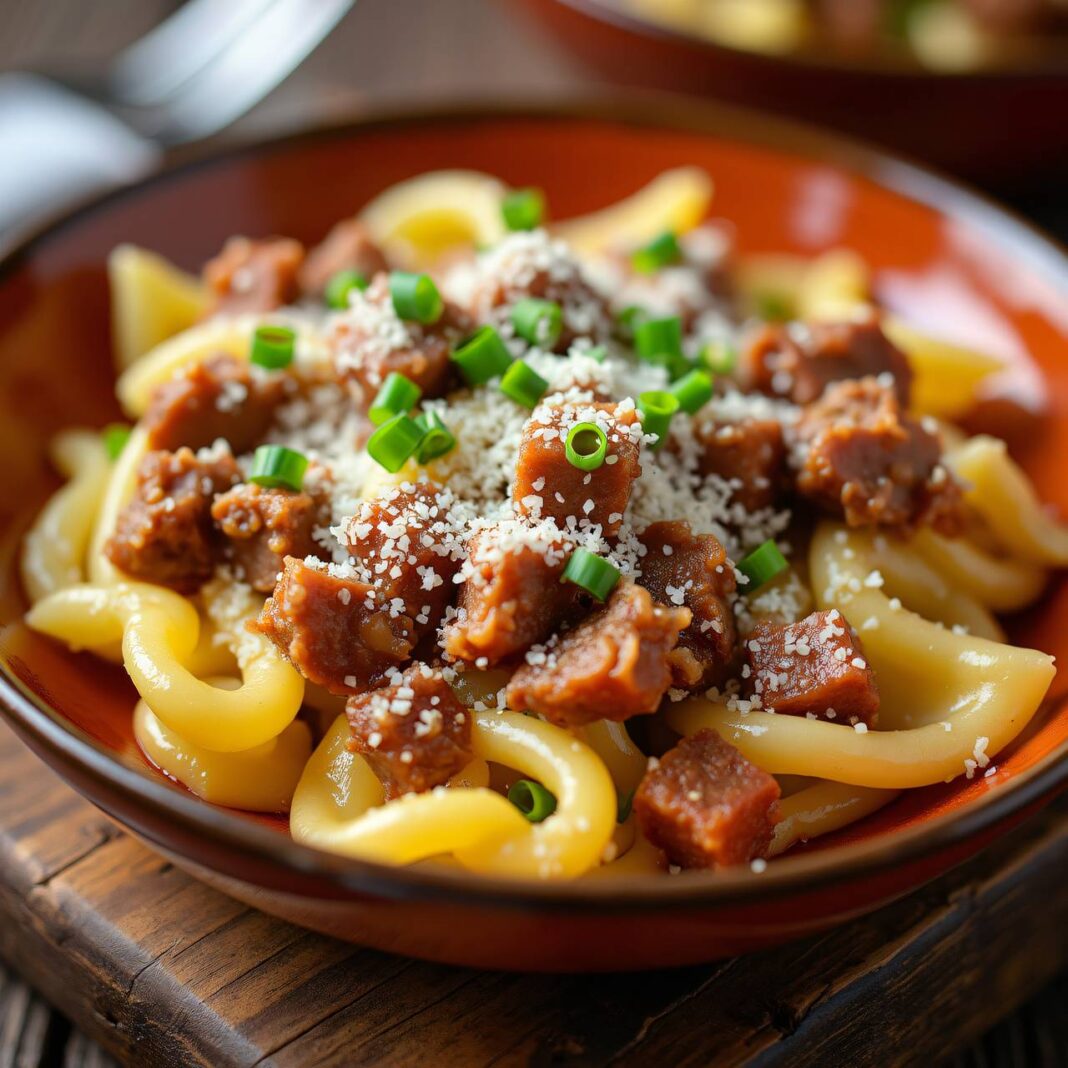 Käseknöpfli mit Schinkenbröseln Rezept Käseknöpfli mit Schinkenbröseln Rezept