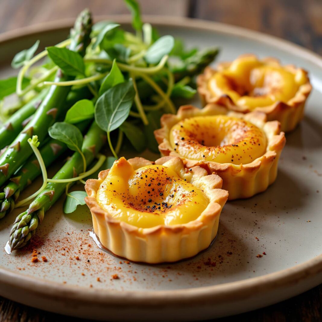 Käseküchlein mit Spargelsalat Rezept Käseküchlein mit Spargelsalat Rezept