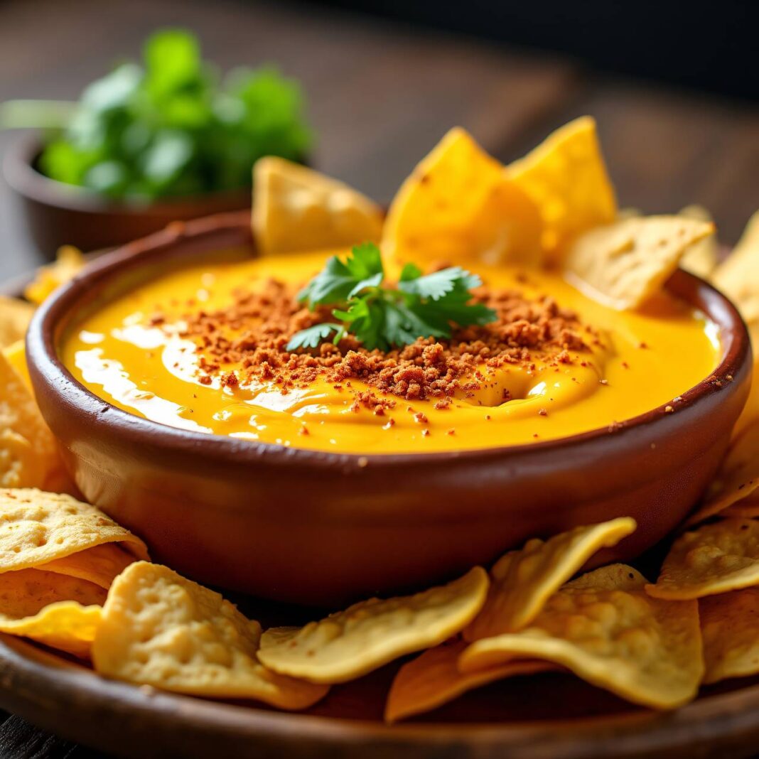 Käsesauce Nachos (Dip) Rezept Käsesauce Nachos (Dip) Rezept
