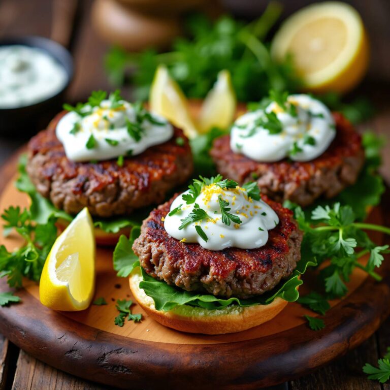 Kalbfleisch-Burger mit Kreuzkümmel-Joghurt Rezept