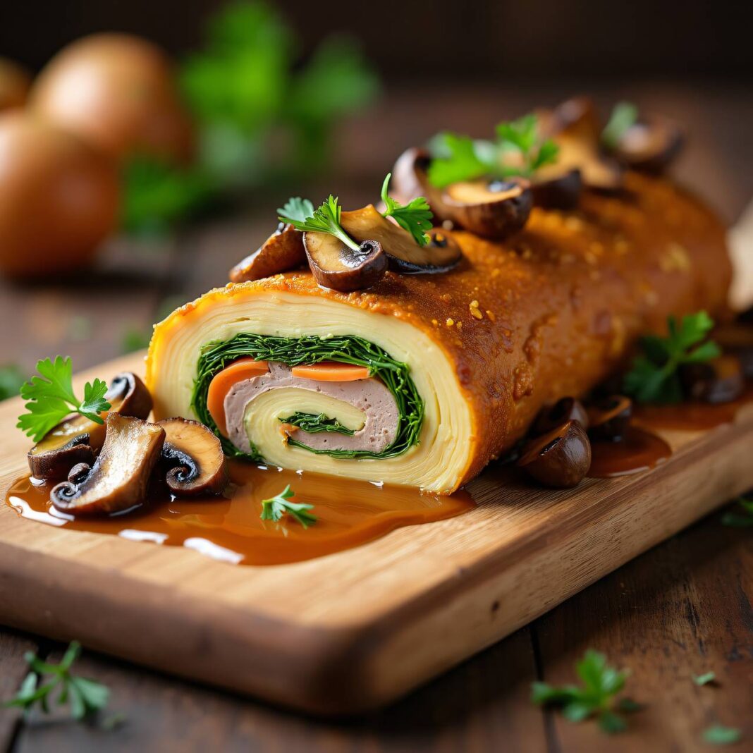 Kalbfleisch-Terrine an Pilzsauce Rezept Kalbfleisch-Terrine an Pilzsauce Rezept