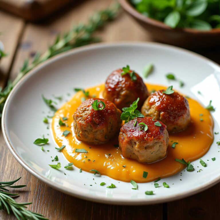 Kalbfleischbällchen in Sauce Rezept