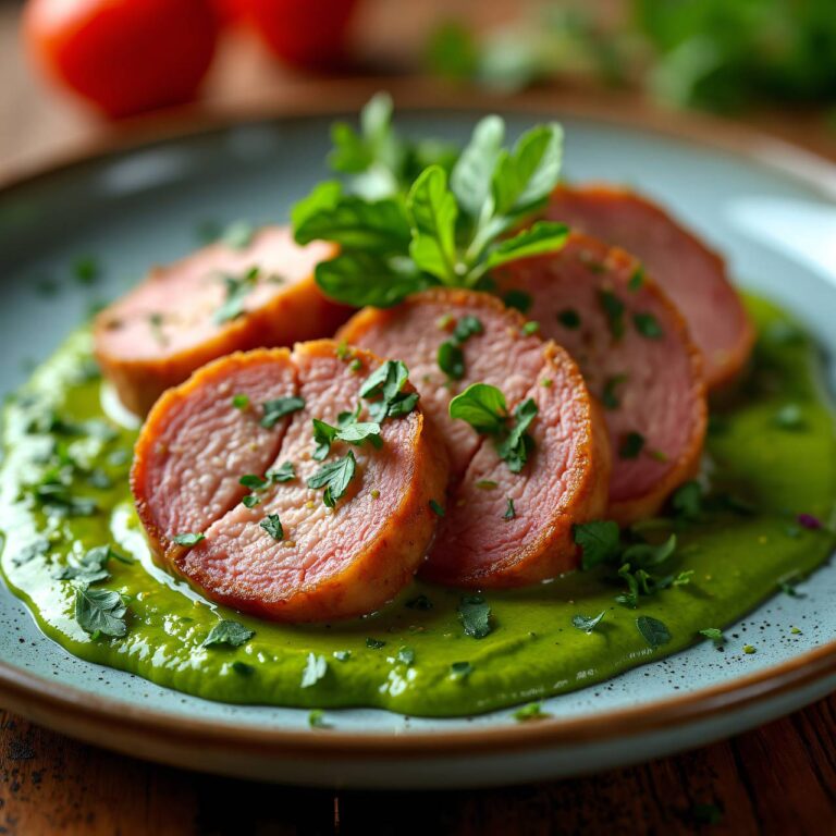 Kalbsbraten an Rucolasauce Rezept