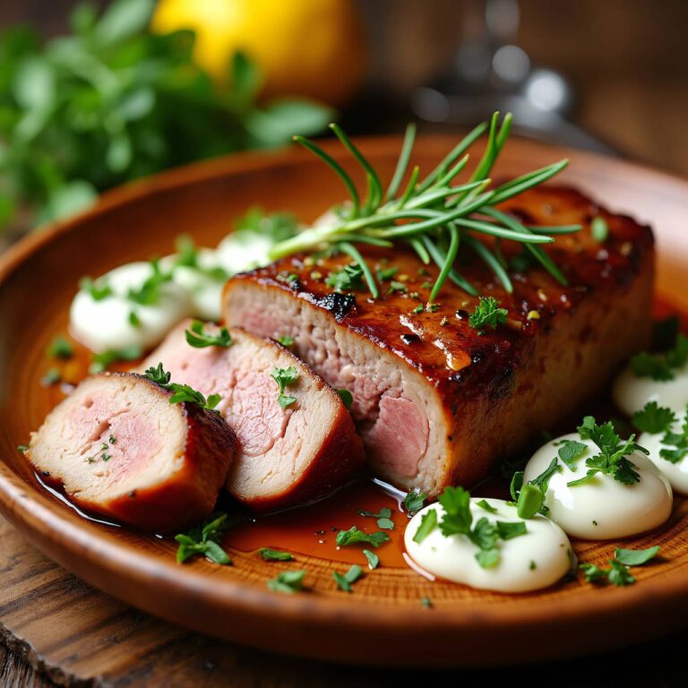 Kalbsbraten mit Kräuter-Sauermilch Rezept