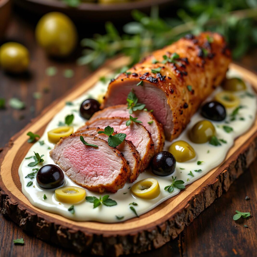 Kalbsbraten mit Oliven-Milchsauce Rezept Kalbsbraten mit Oliven-Milchsauce Rezept