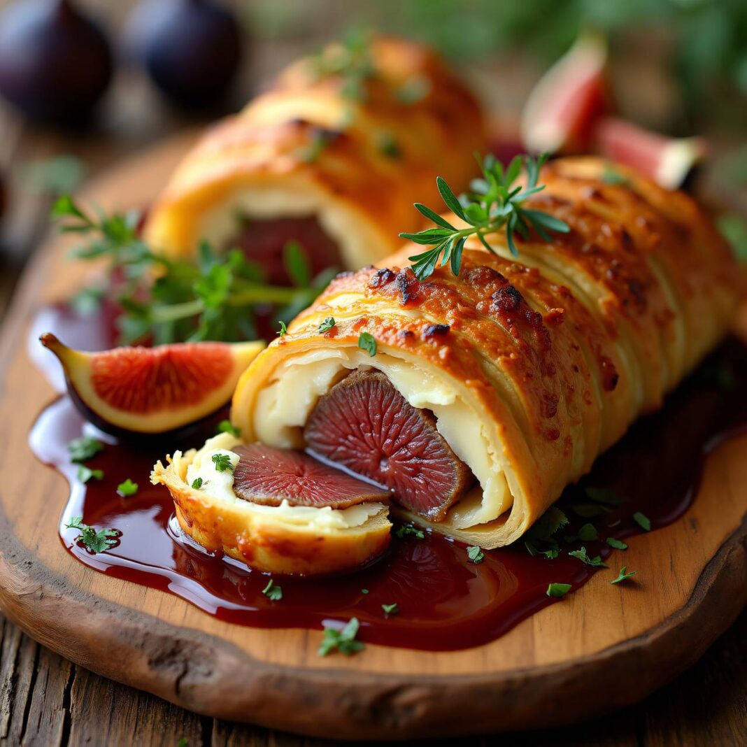 Kalbsfilet im Teig mit Feigen und Portweinsauce Rezept Kalbsfilet im Teig mit Feigen und Portweinsauce Rezept