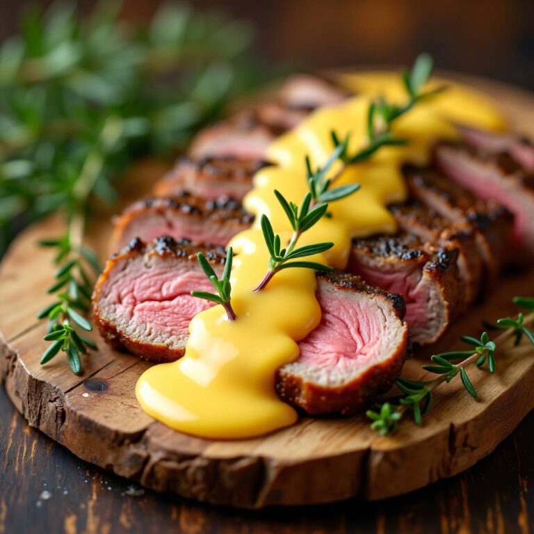 Kalbsfilet mit Käse-Sauce Rezept