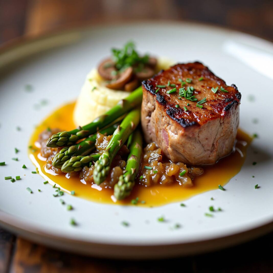 Kalbsfilet mit Morchel-Spargel-Ragout Rezept Kalbsfilet mit Morchel-Spargel-Ragout Rezept